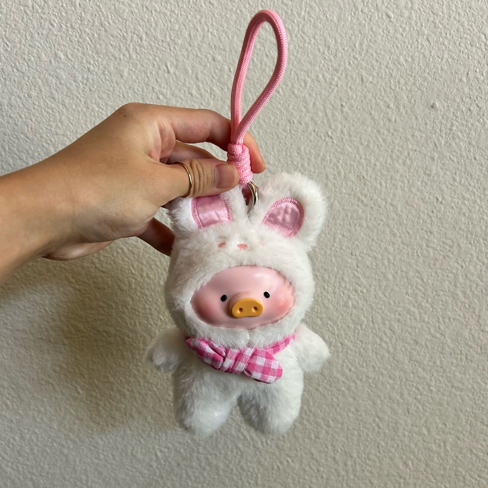 TEDDY LULU THE PIG VINTAGE JOYFUL SERIES - WHITE BUNNY